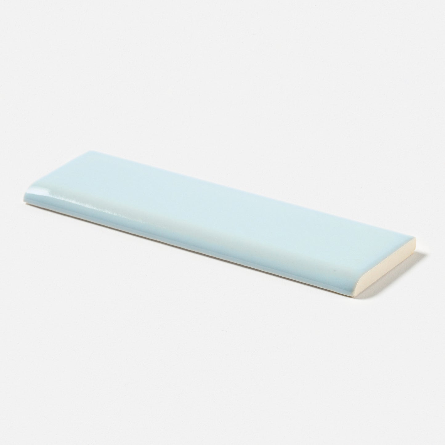 1970s Robertson 306 Robins Egg Blue Bullnose Tile