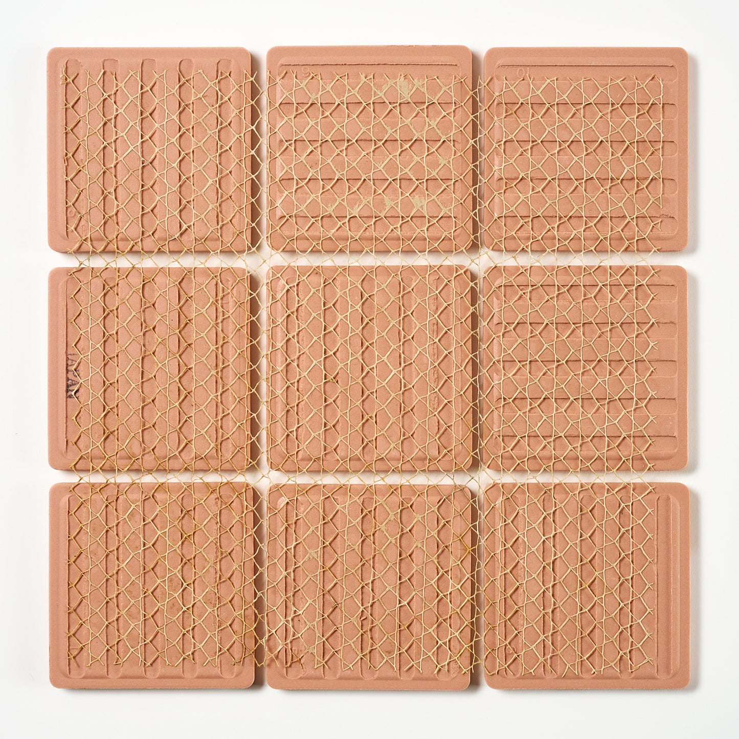 Vintage Japanese Pink Unglazed Floor Tile