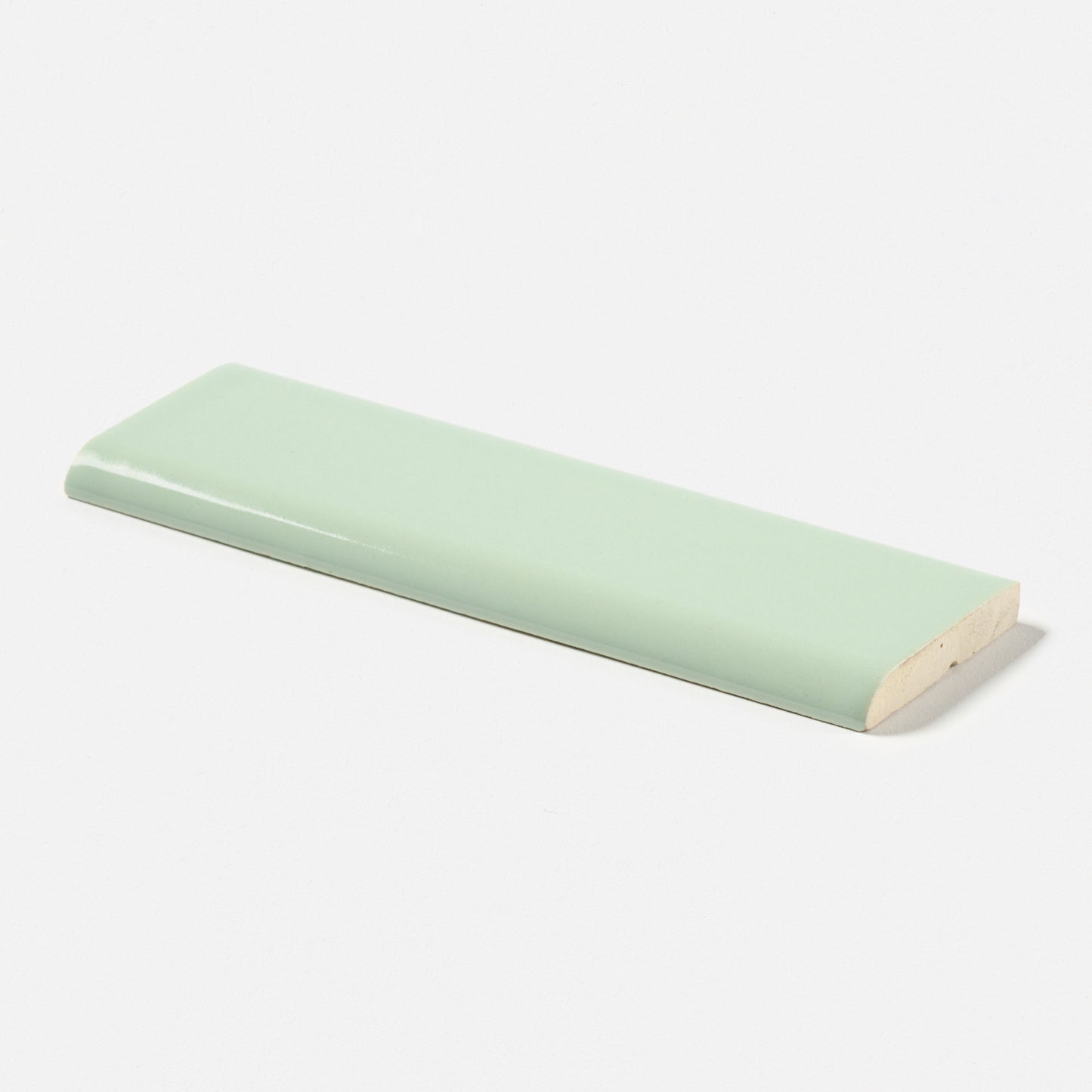 1970s Robertson 324 Apple Green Bullnose Tile