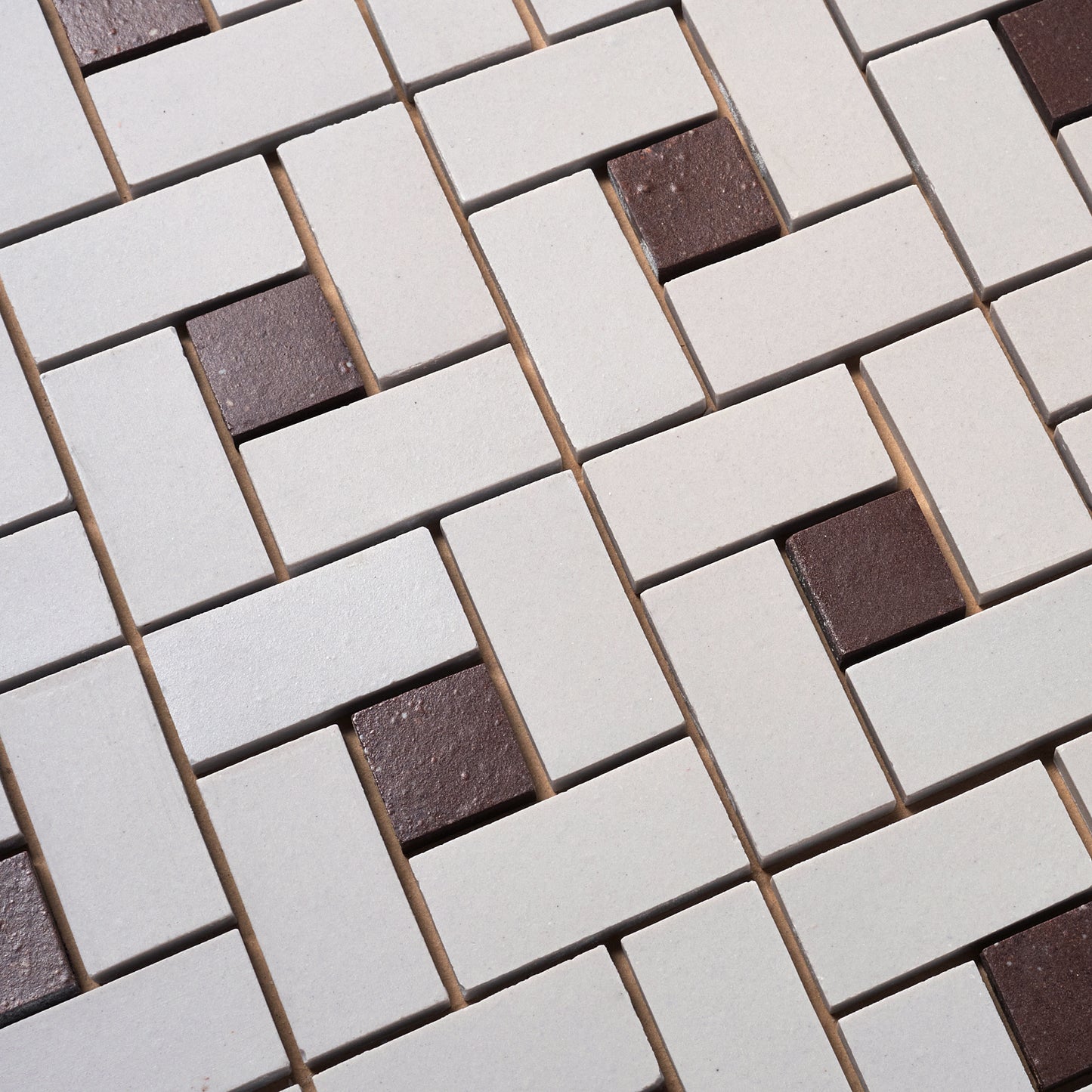 Vintage 1950s Gray/ Brown Mosaic Floor Tile, 400 Sq Ft Available - 20 Sq Ft Per Box