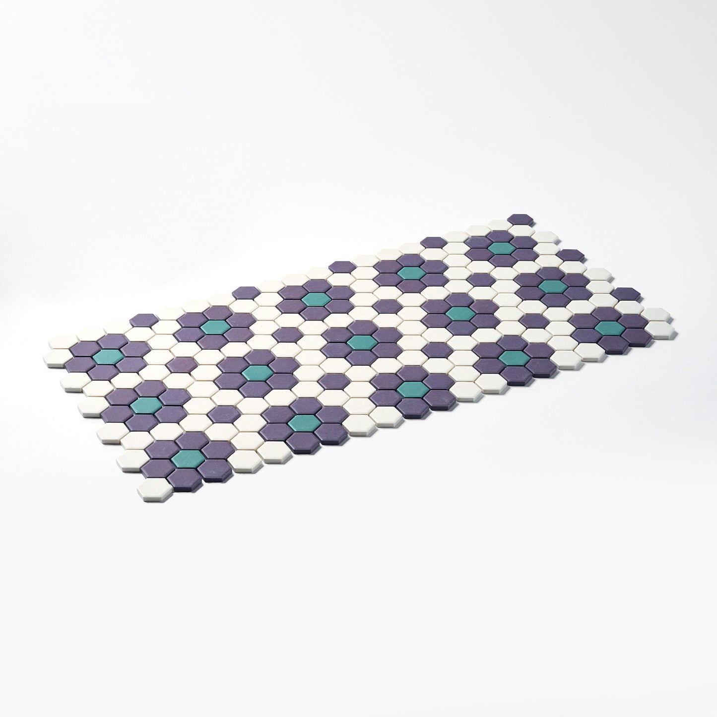 1990s Daltile Floral Mosaic Floor Tile, 273 Sq Ft Available - 21 Sq Ft Per Box
