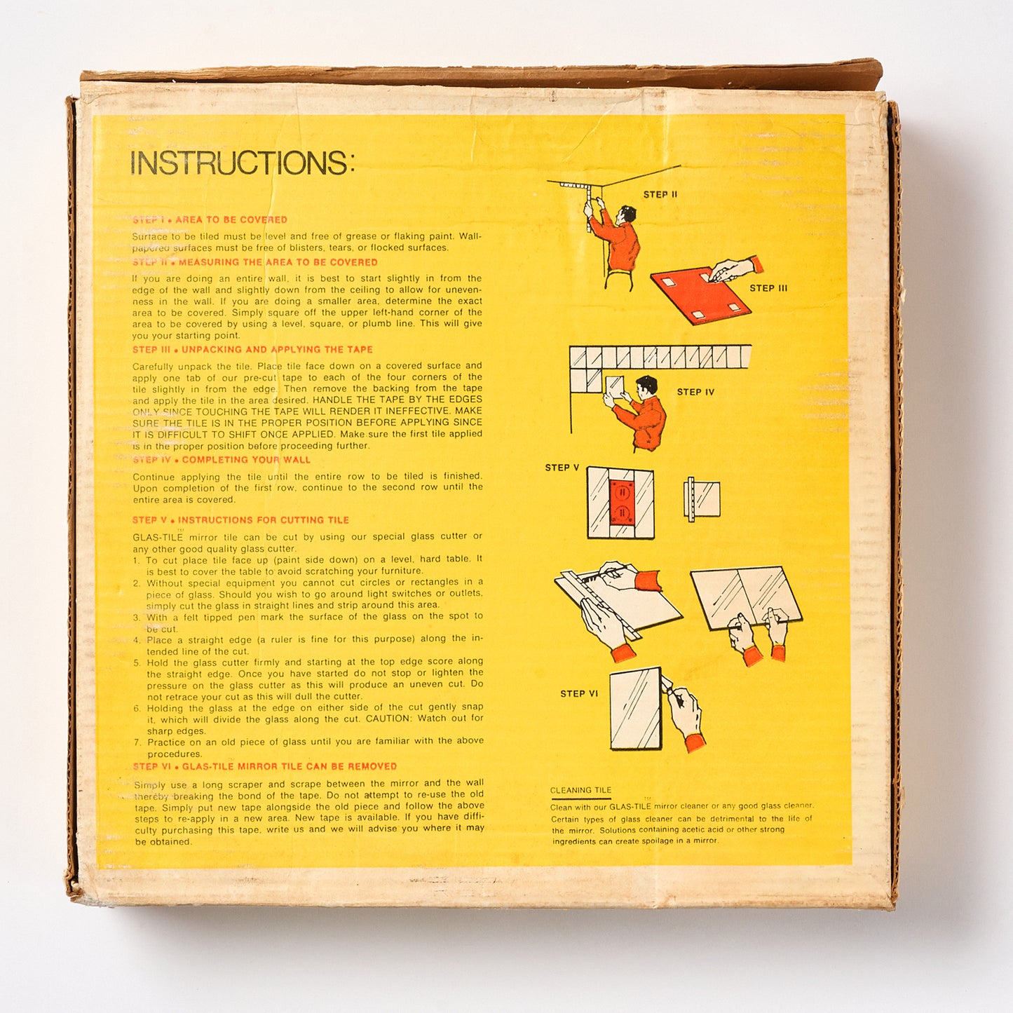 Vintage 1970s Plain Hoyne Do-It-Yourself Glass Mirror Wall Tile, 60 Sq Ft Available