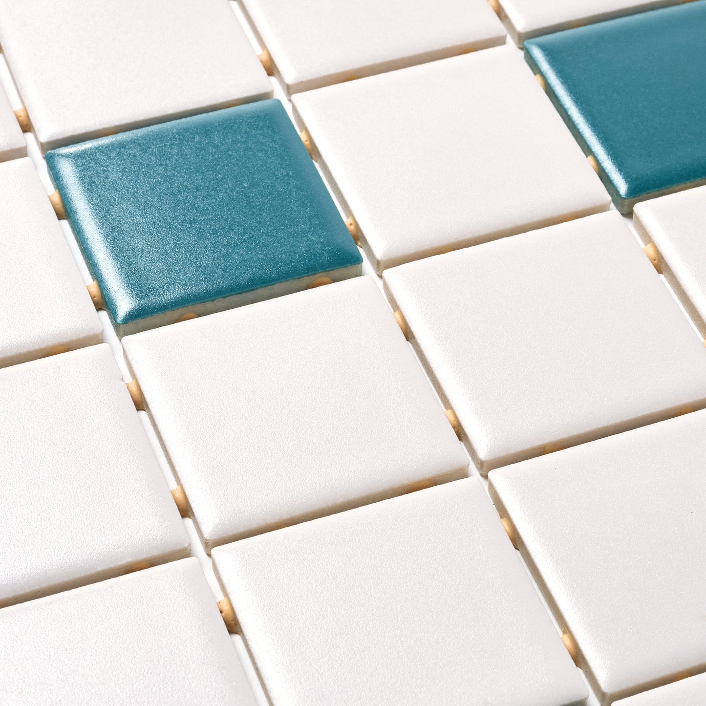 1990s American Olean Grey & Teal Floor Tile, 144 Sq Ft Available - 24 Sq Ft Per Box