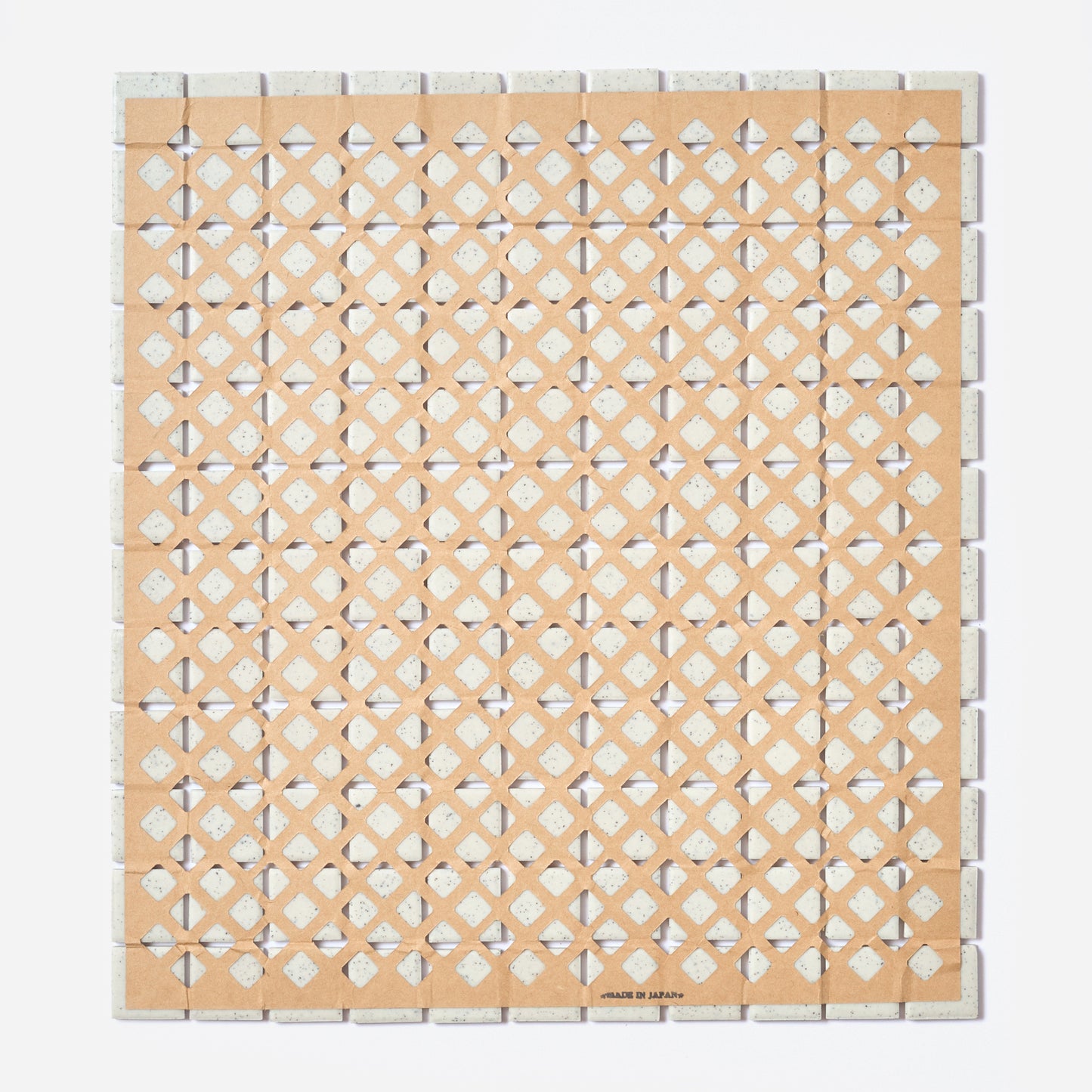 Vintage 1960s Japanese White Spice Block Floor Tile