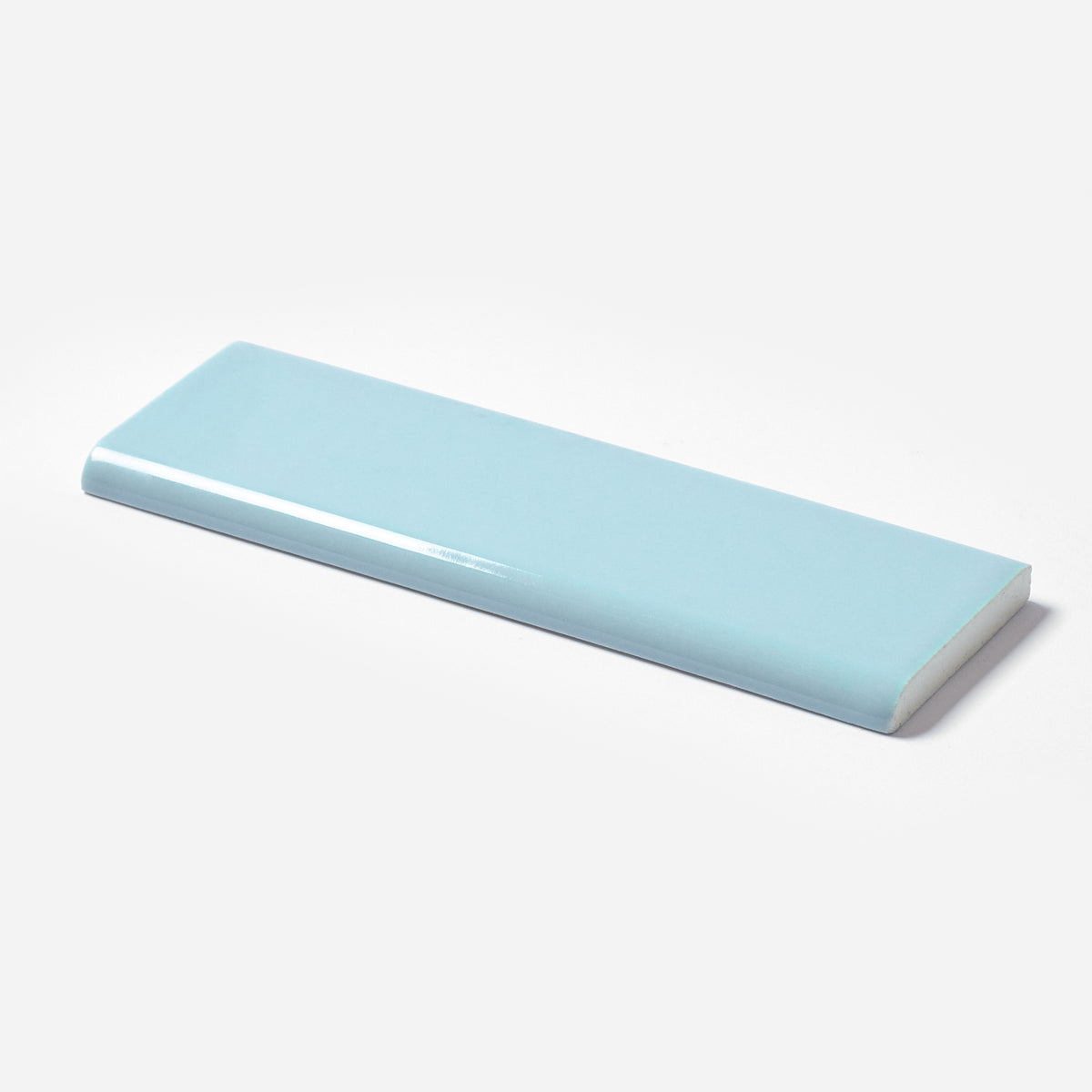 1970s Mid State Blue Denim Bullnose Tile