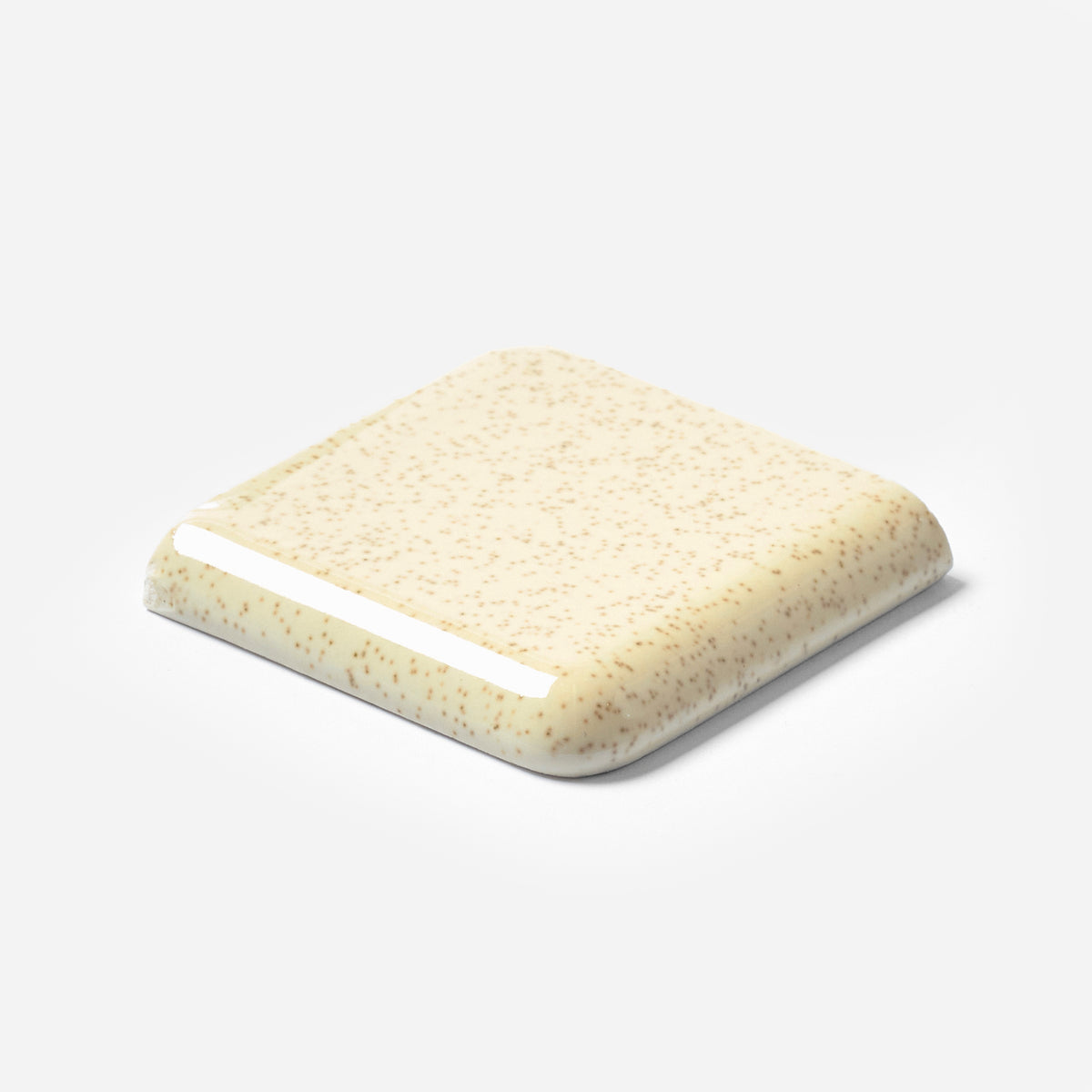 1970s Mid State Oatmeal Corner Bullnose Tile