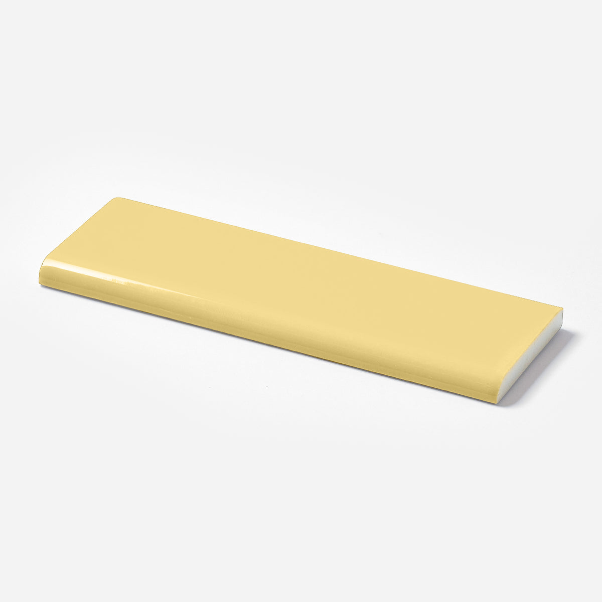 1970s Mid State Harvest Gold Bullnose Tile