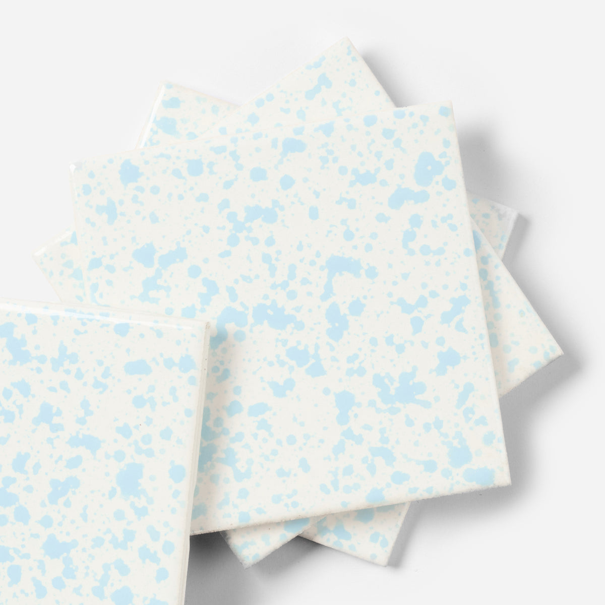 1960s FLORIDA TILE Dapple Glaze Sky Blue Wall Tile
