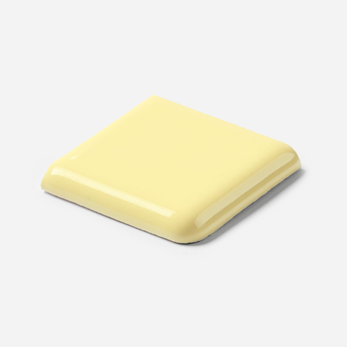 1970s Florida Tile Manchu Yellow Corner Bullnose Tile