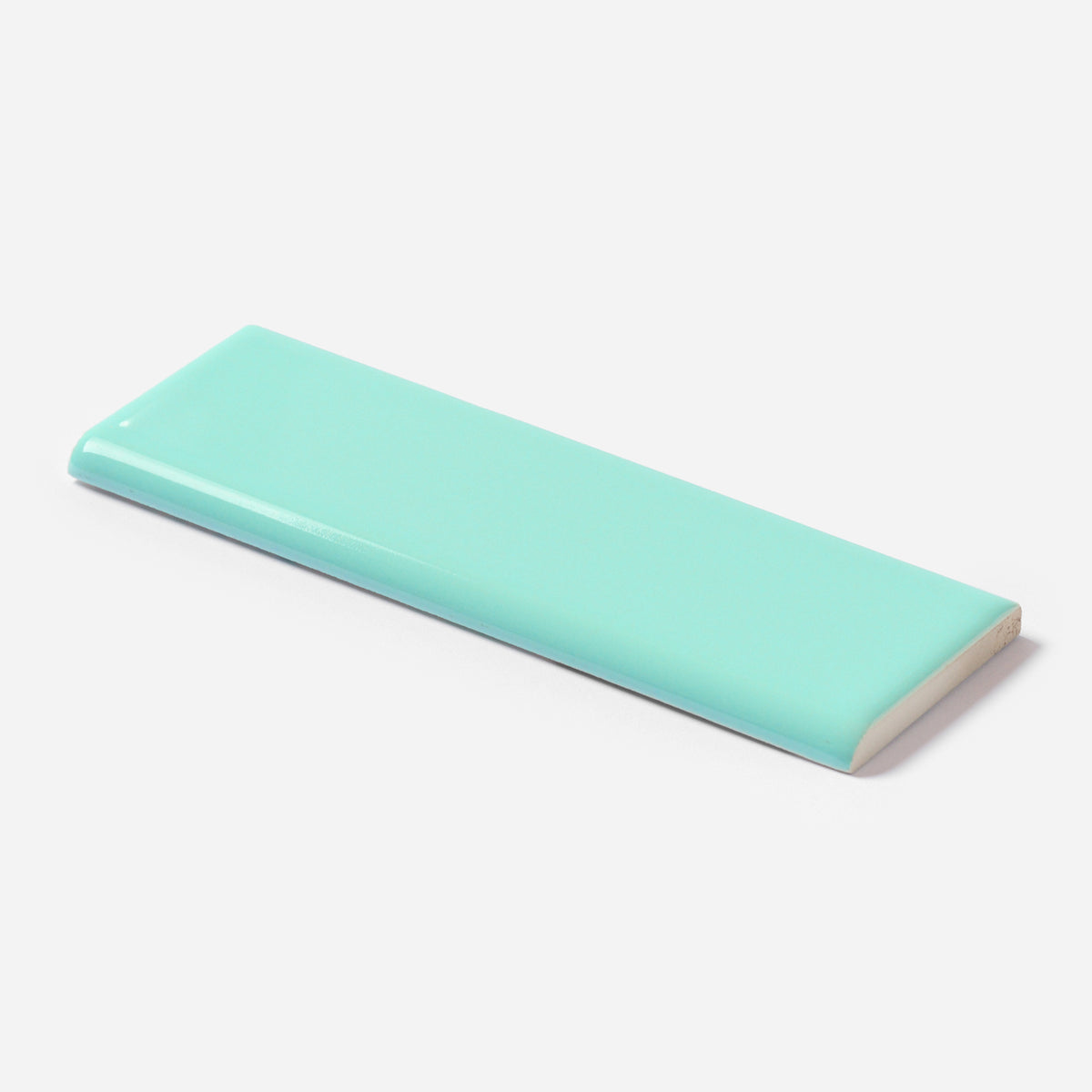 1960s FLORIDA TILE Surf Green Bullnose Tile