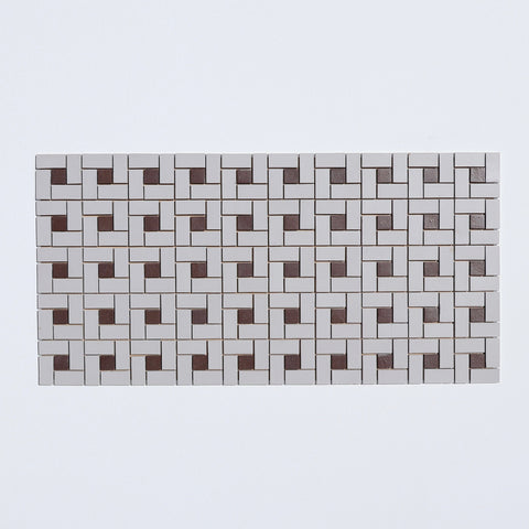 Vintage 1950s Gray/ Brown Mosaic Floor Tile, 20 Sq Ft Lot - 10 Piece Set, 400 Sq Ft Available
