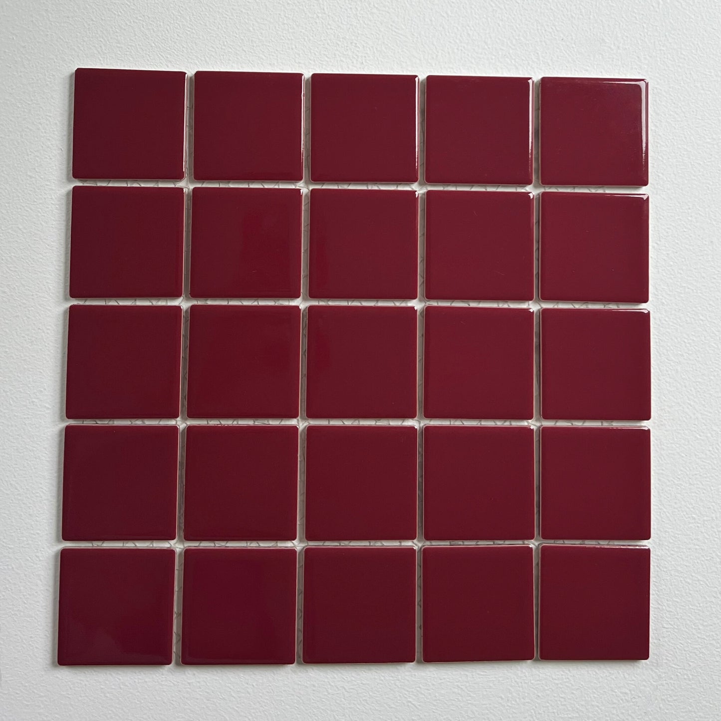 Maroon Vintage Color Tile 1980s Wall Tile, 23 Sq Ft Available
