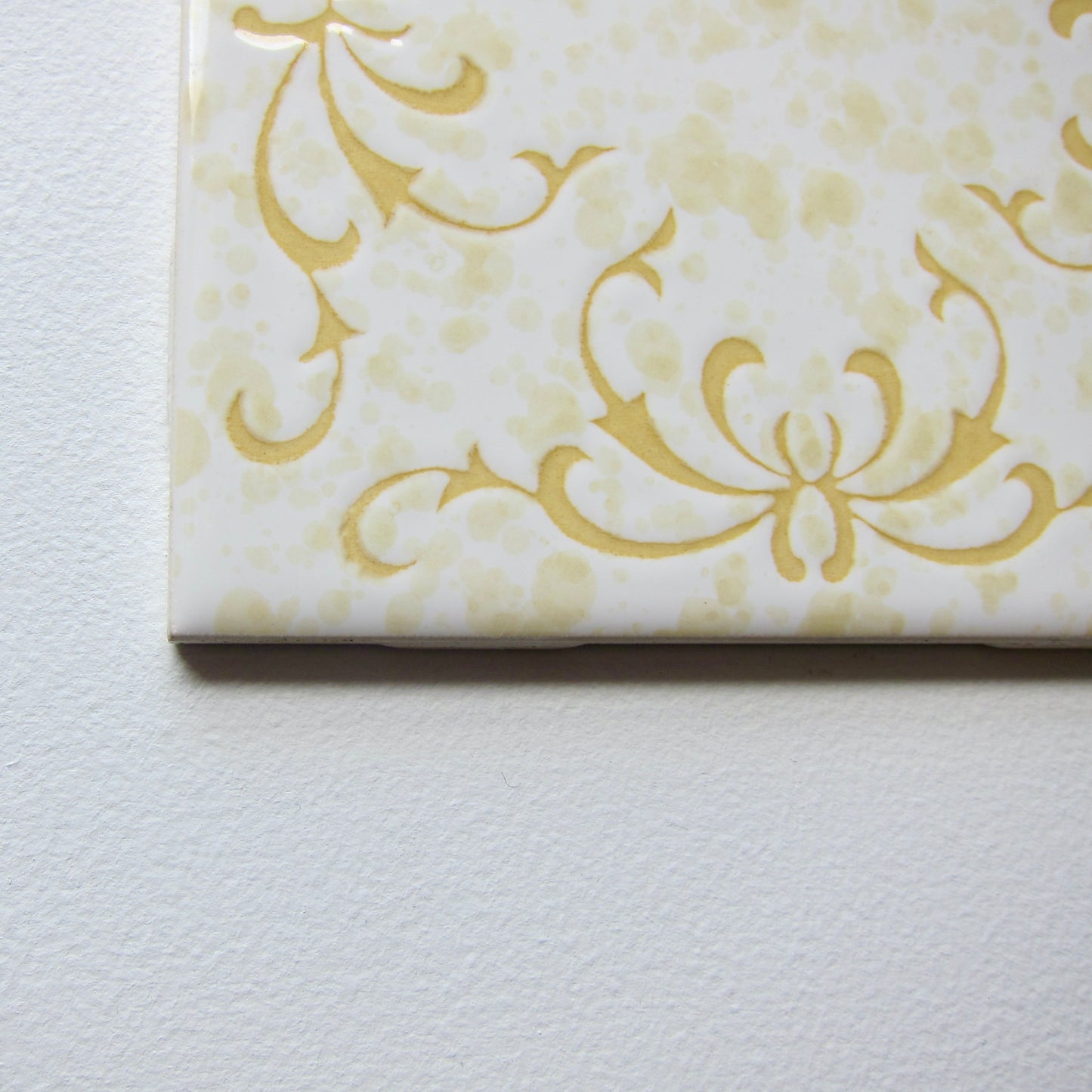 Yellow 1970s Japanese Fujimiyaki Porcelain Wall Tile, 28 Sq Ft Lot - 224 Piece Set