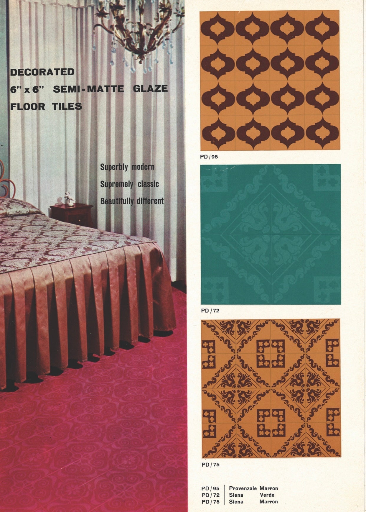 Vintage 1960s Mid-Century Modern Floor Tile, 100 Sq Ft Available - 10 Sq Ft Per Box