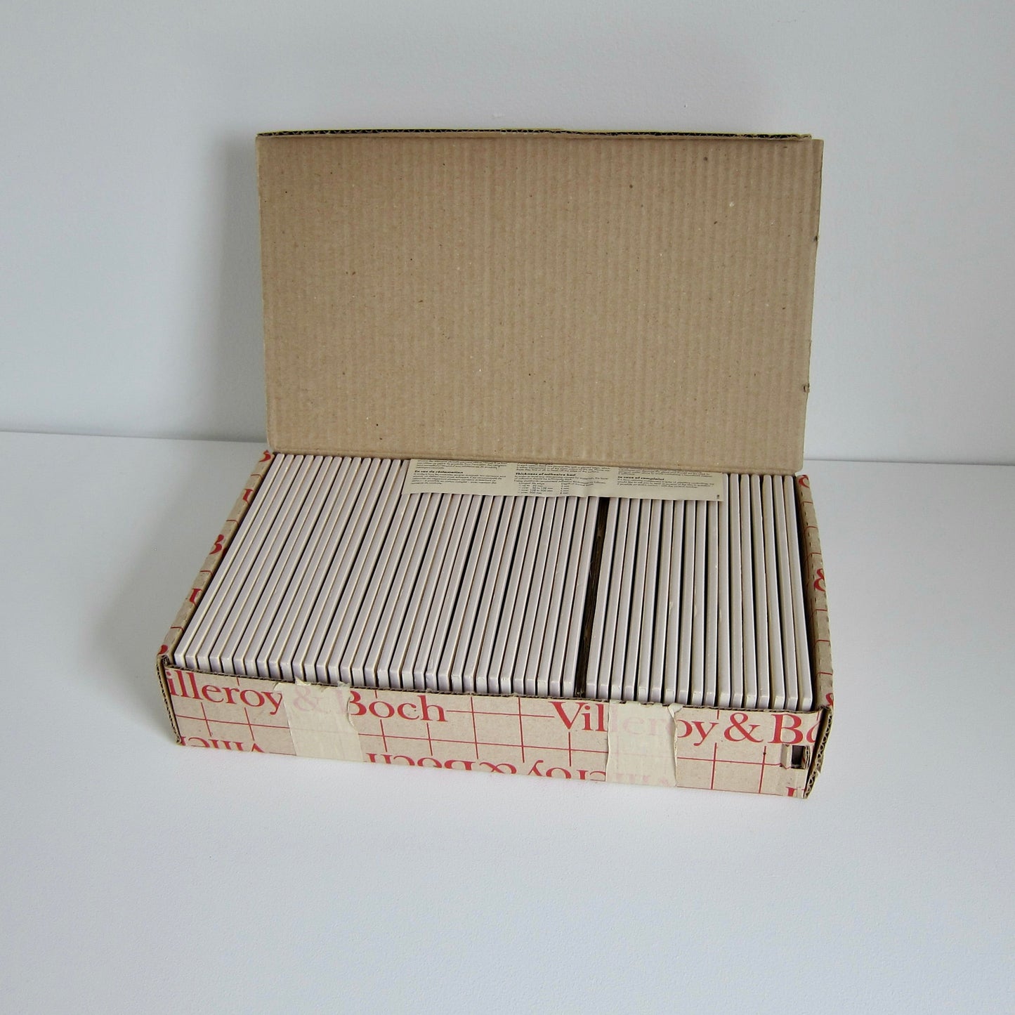 Vintage 1970s French Villeroy and Boch Mauve Porcelain Wall Tile, 880 Sq Ft Available - 20.5 Sq Ft Per Box