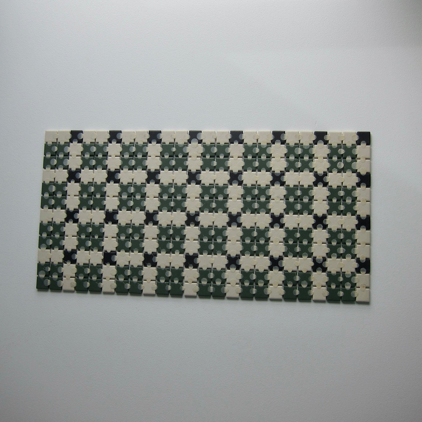 Vintage 1990s Daltile Mosaic Black & Green Floor Tile, 44 Sq Ft Lot - 22 Piece Set