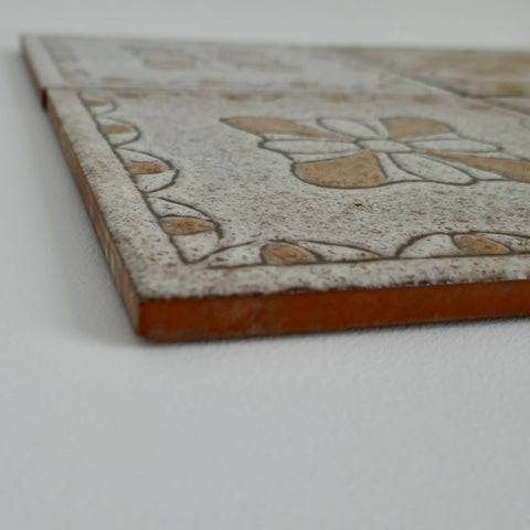Vintage 1970s Italian Terracotta Floor Tile, 11 Sq Ft Lot - 24 Piece Set, 22 Sq Ft Available