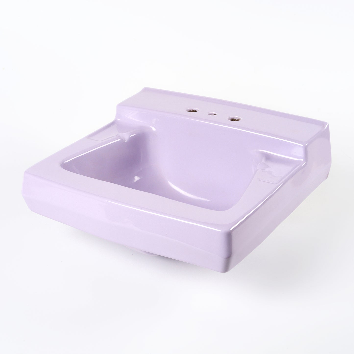 1970s Vintage Vitreous China Lavender 4" Centers Sink