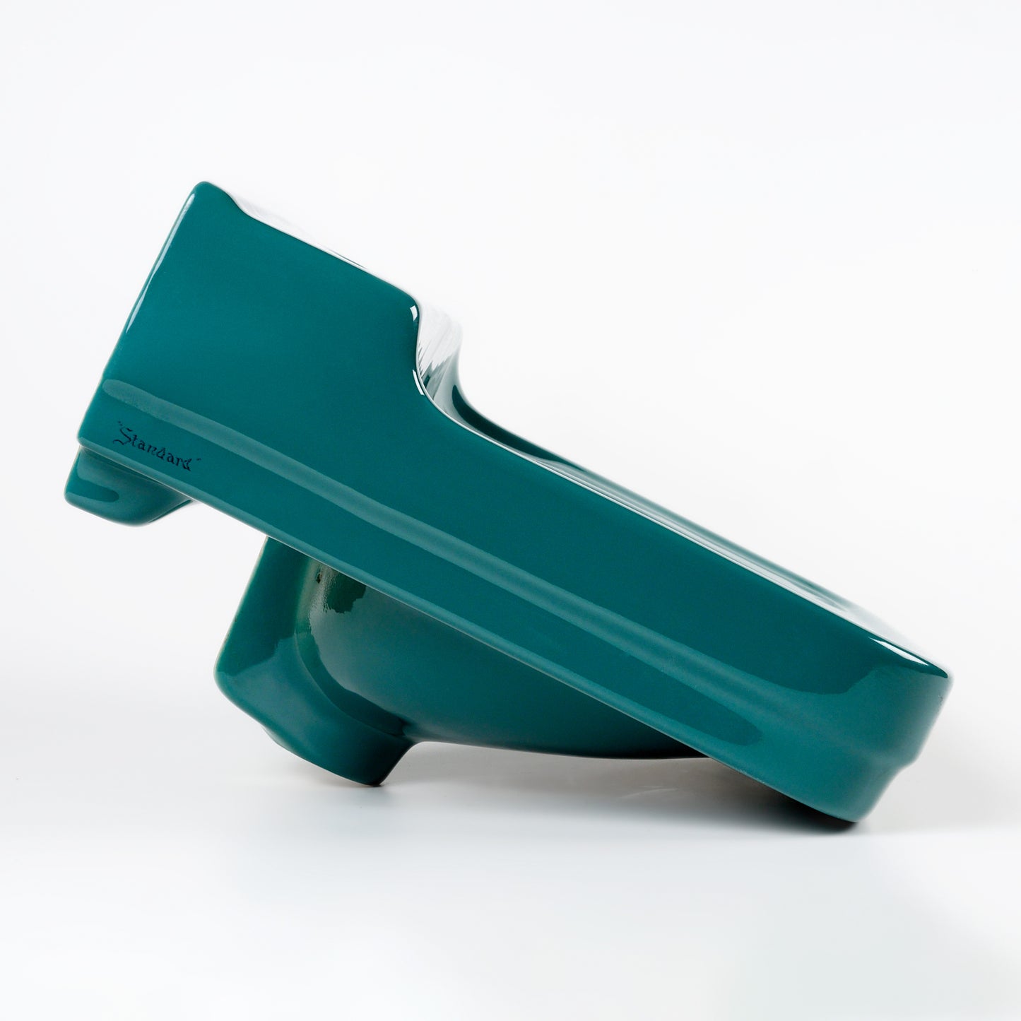 1970s Vintage American Standard Vitreous China Teal 4" Centers Sink