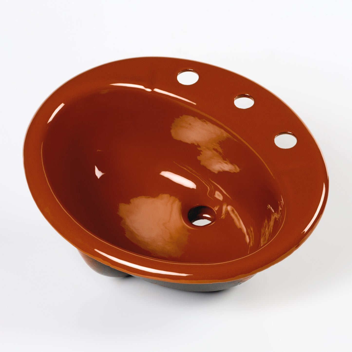 1970s Vintage Kohler Enameled Cast Iron Sequoia 8" Centers Farmington Sink