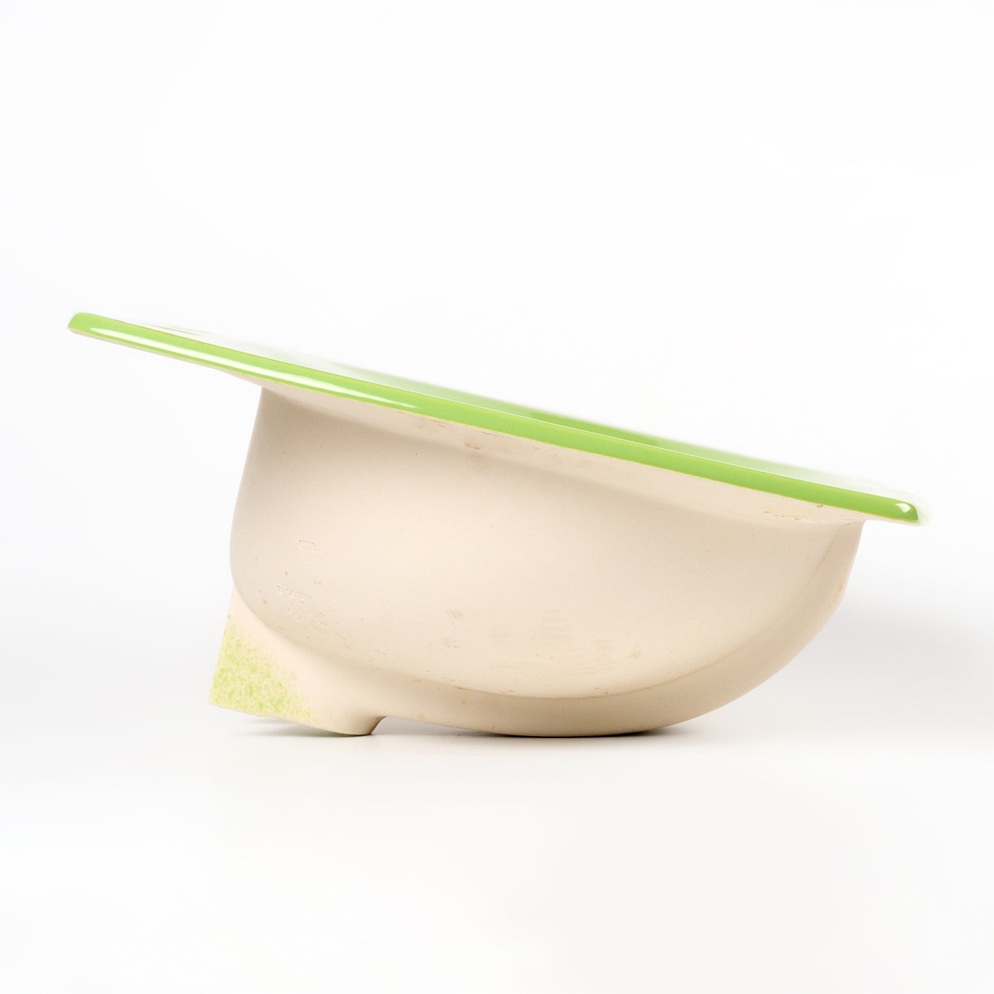 1970s Vintage Kohler Vitreous China Fresh Green 8" Centers Rondelle Sink