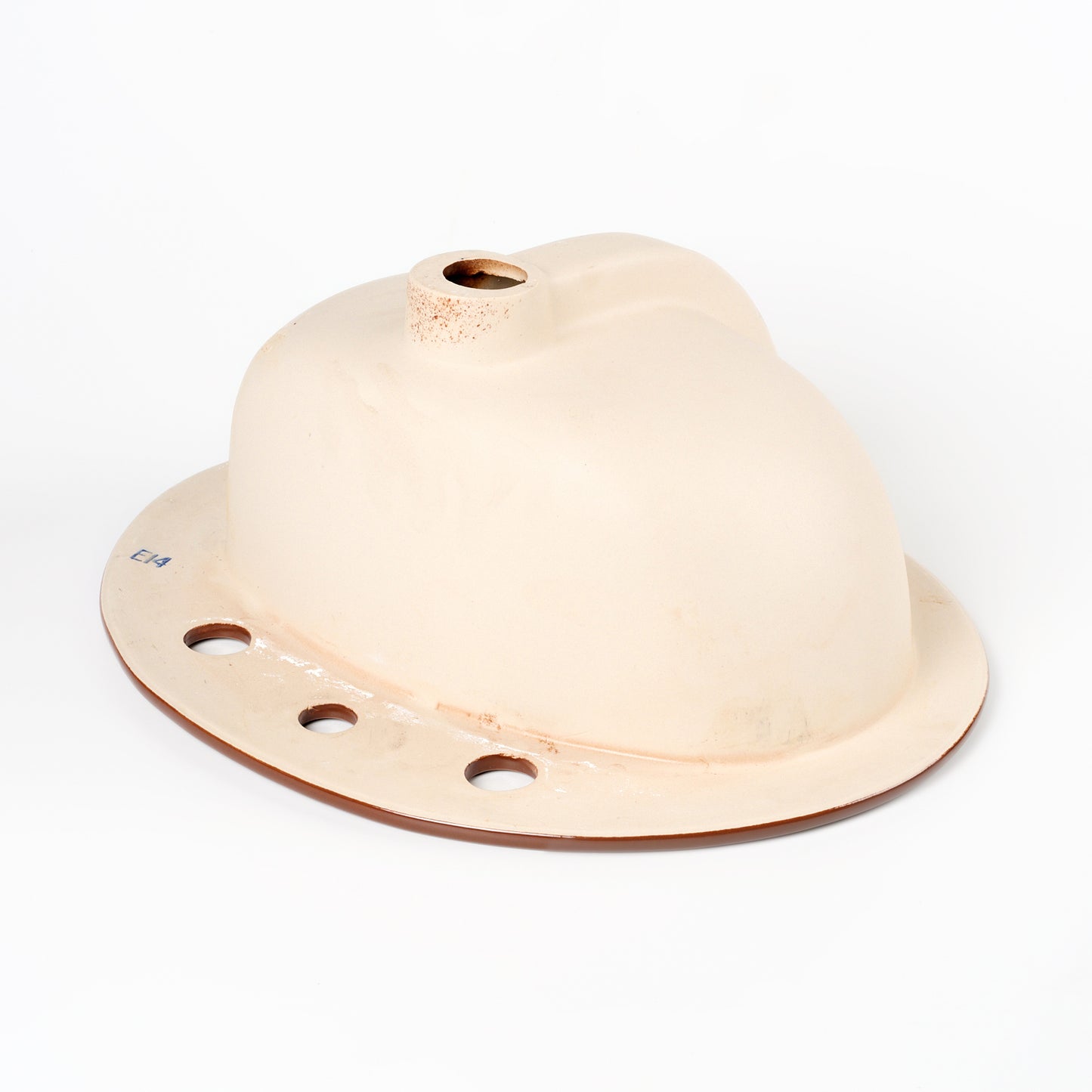 1970s Vintage Kohler Vitreous China Swiss Chocolate 8" Centers Pennington Sink