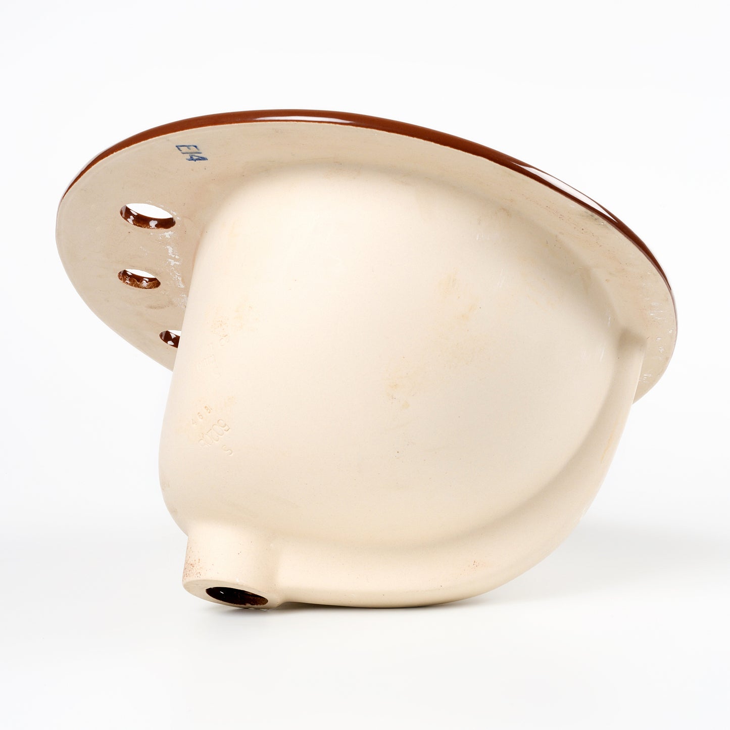 1970s Vintage Kohler Vitreous China Swiss Chocolate 8" Centers Pennington Sink