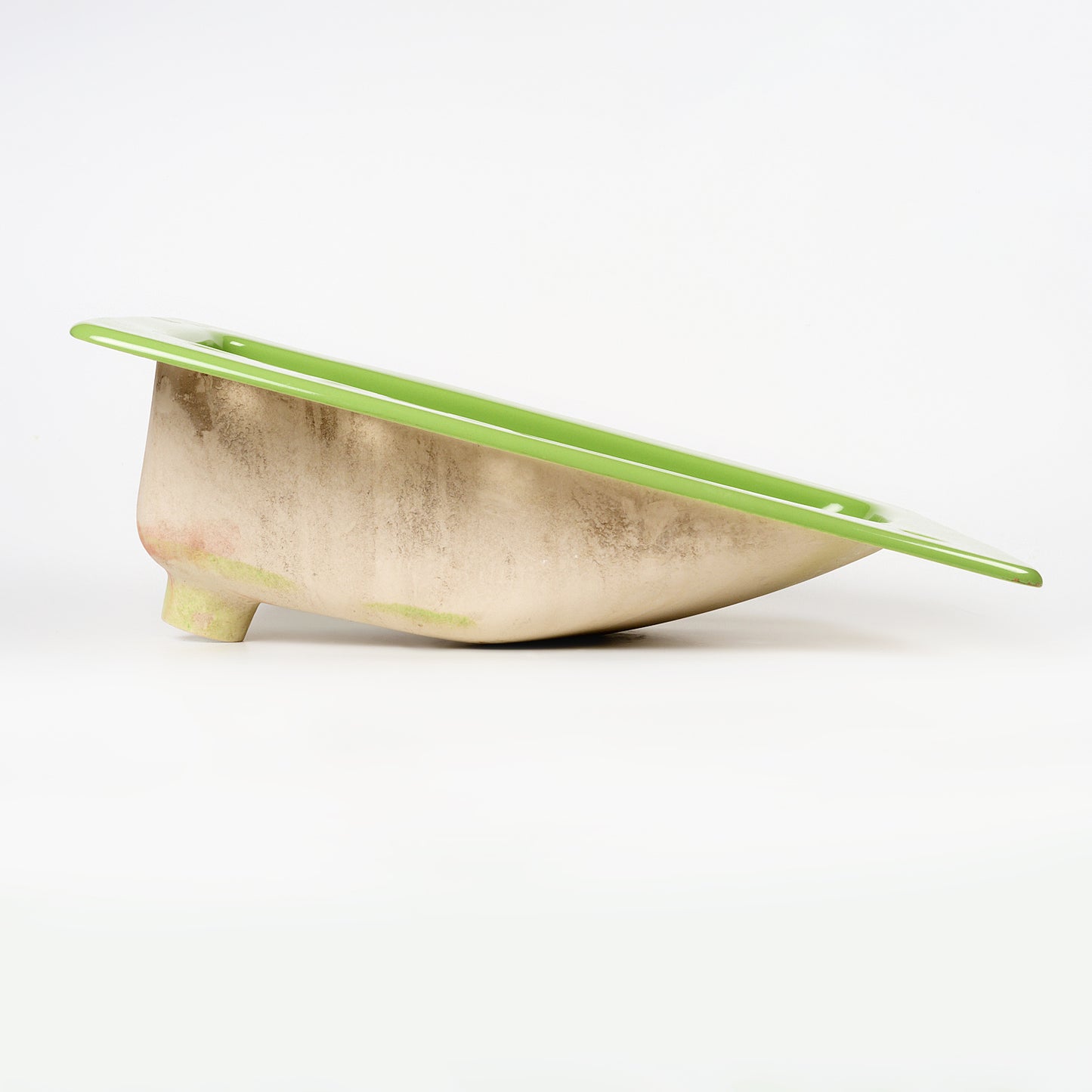 1970s Vintage Kohler Vitreous China Fresh Green 8" Centers Lady Vanity Sink