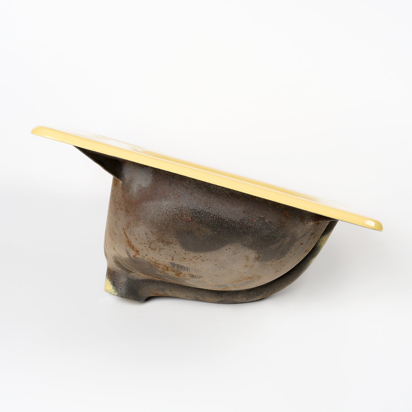 1970s Vintage Kohler Enameled Cast Iron Chamois 8" Centers Tahoe Sink