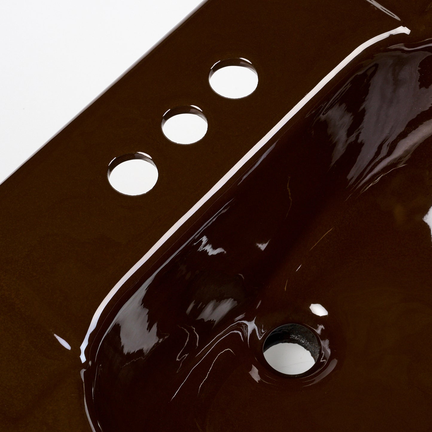 1970s Vintage Kohler Enameled Cast Iron Espresso 4" Centers Tahoe Sink