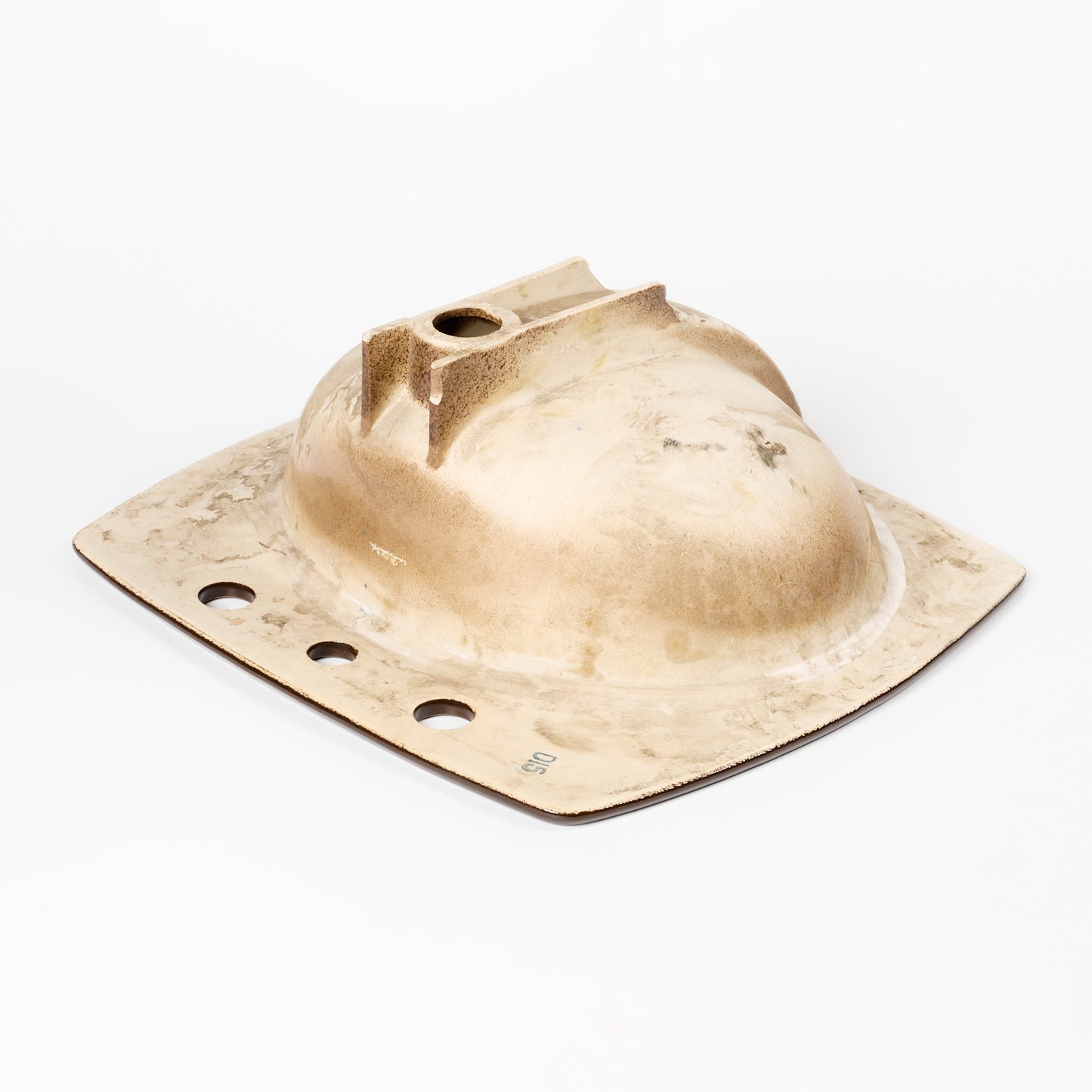 1970s Vintage Kohler Vitreous China Espresso 8" Centers Rondelle Sink