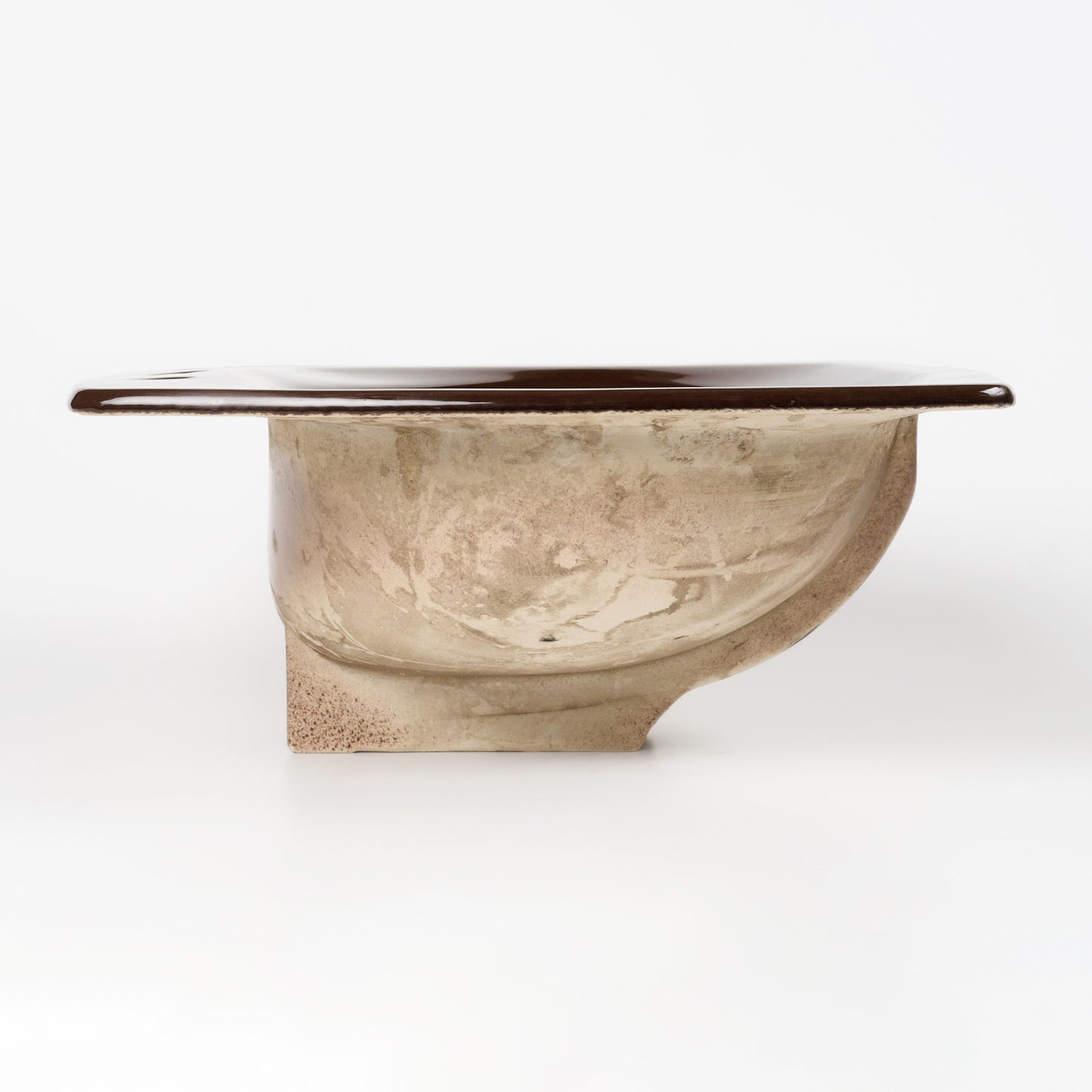 1970s Vintage Kohler Vitreous China Espresso 8" Centers Rondelle Sink