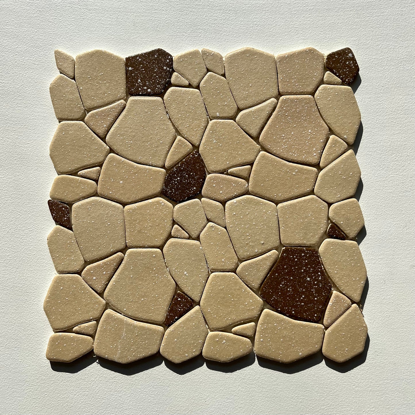 Vintage Brown Japanese 1970s Floor/ Wall Tile, 7 Sq Ft Lot - 7 Piece Set