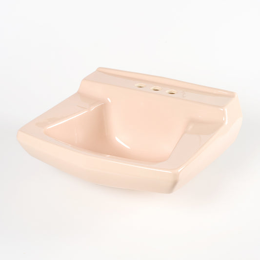 1970s Vintage U/R Vitreous China Blush 4" Centers Sink