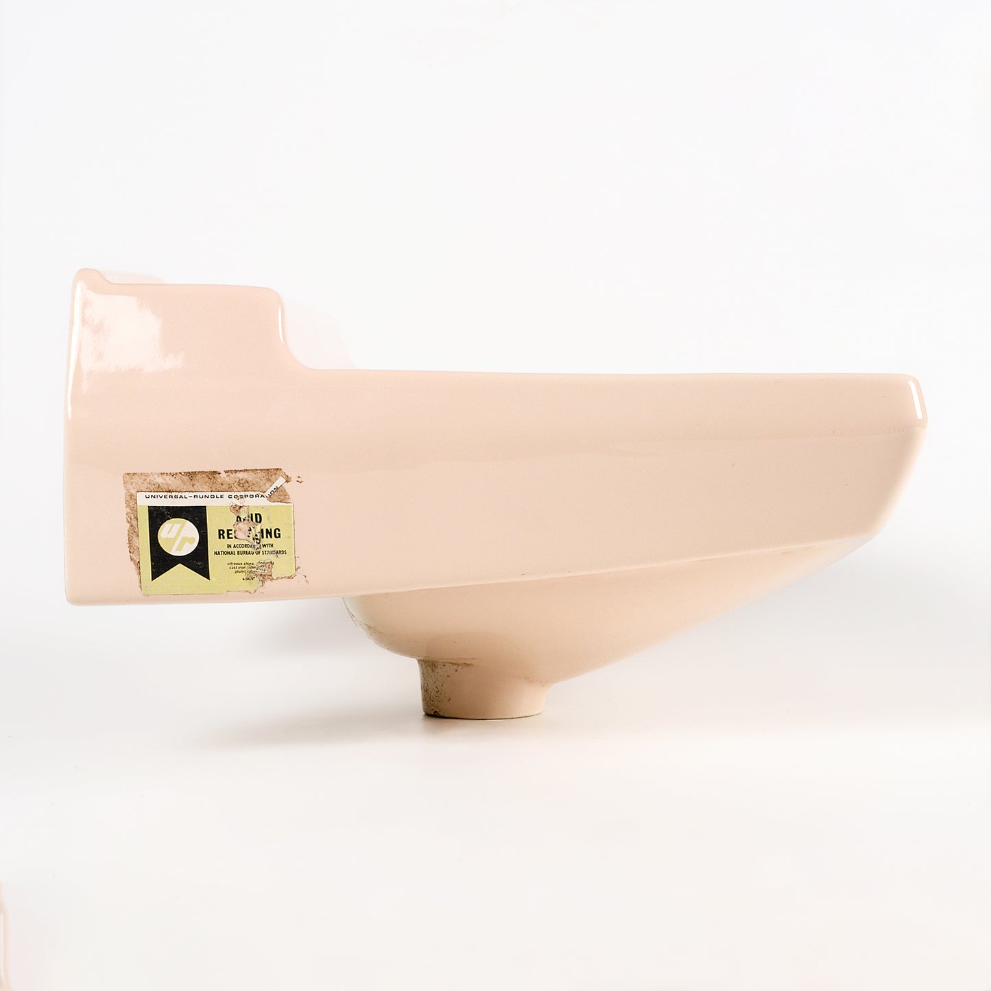 1970s Vintage U/R Vitreous China Blush 4" Centers Sink