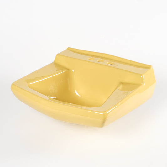 1970s Vintage U/R Vitreous China Gold 4" Centers Sink