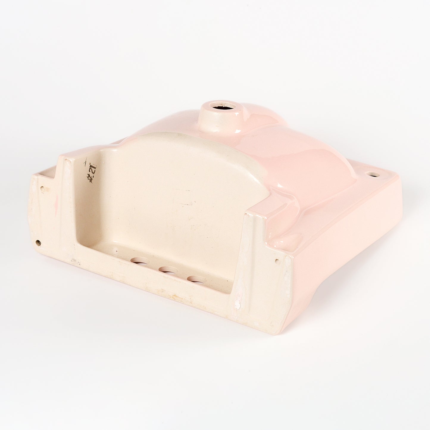 1970s Vintage Gerber Vitreous China Pink 4" Centers Sink