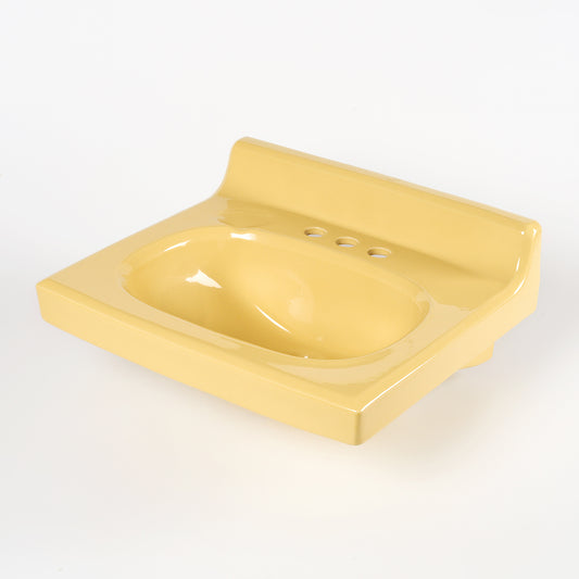 1970s Vintage Vitreous China Gold 4" Centers Sink