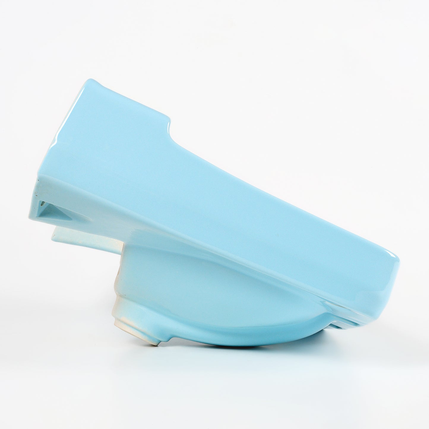 1970s Vintage Vitreous China Powder Blue 4" Centers Sink