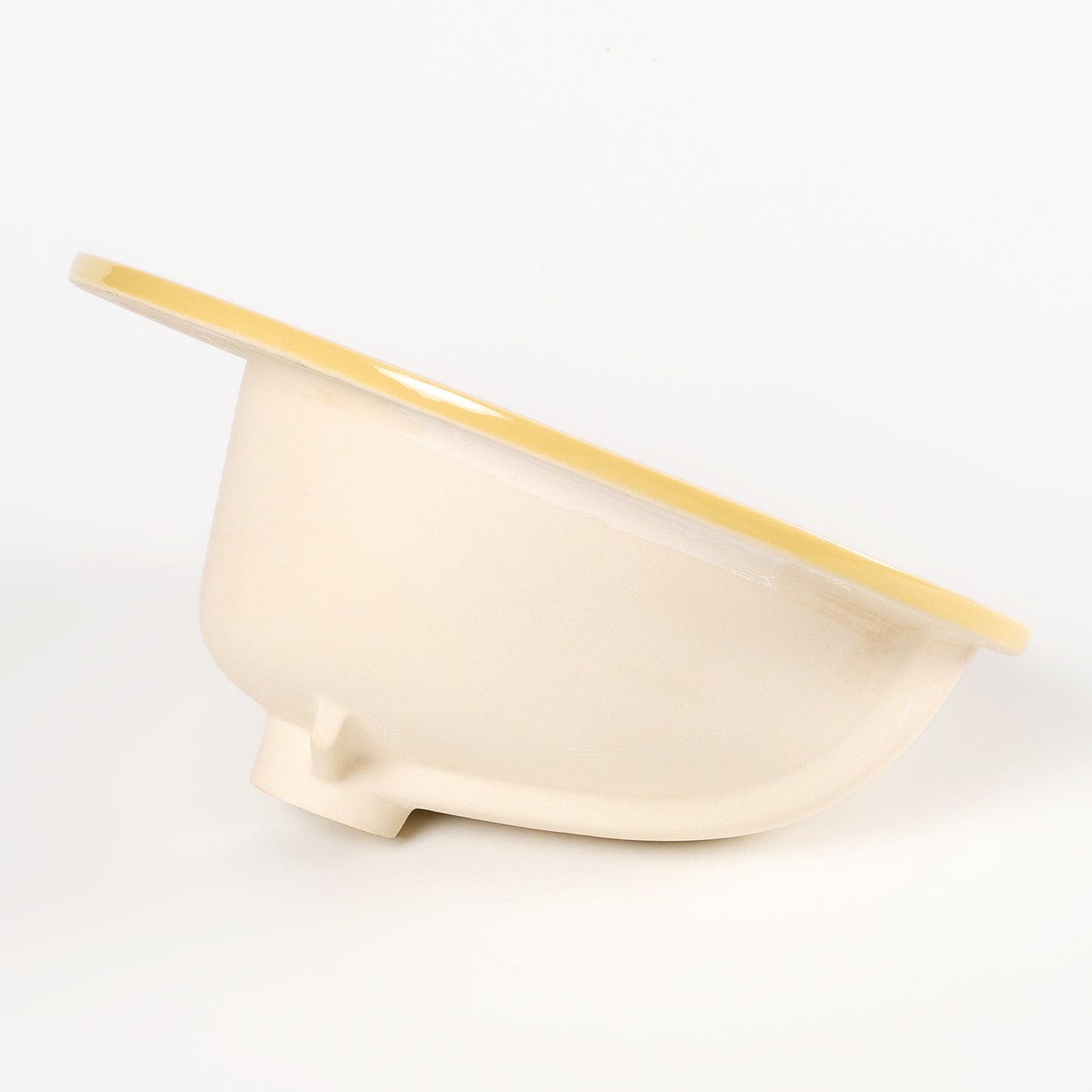 1970s Vintage U/R Vitreous China Rundo Gold 4" Centers Sink