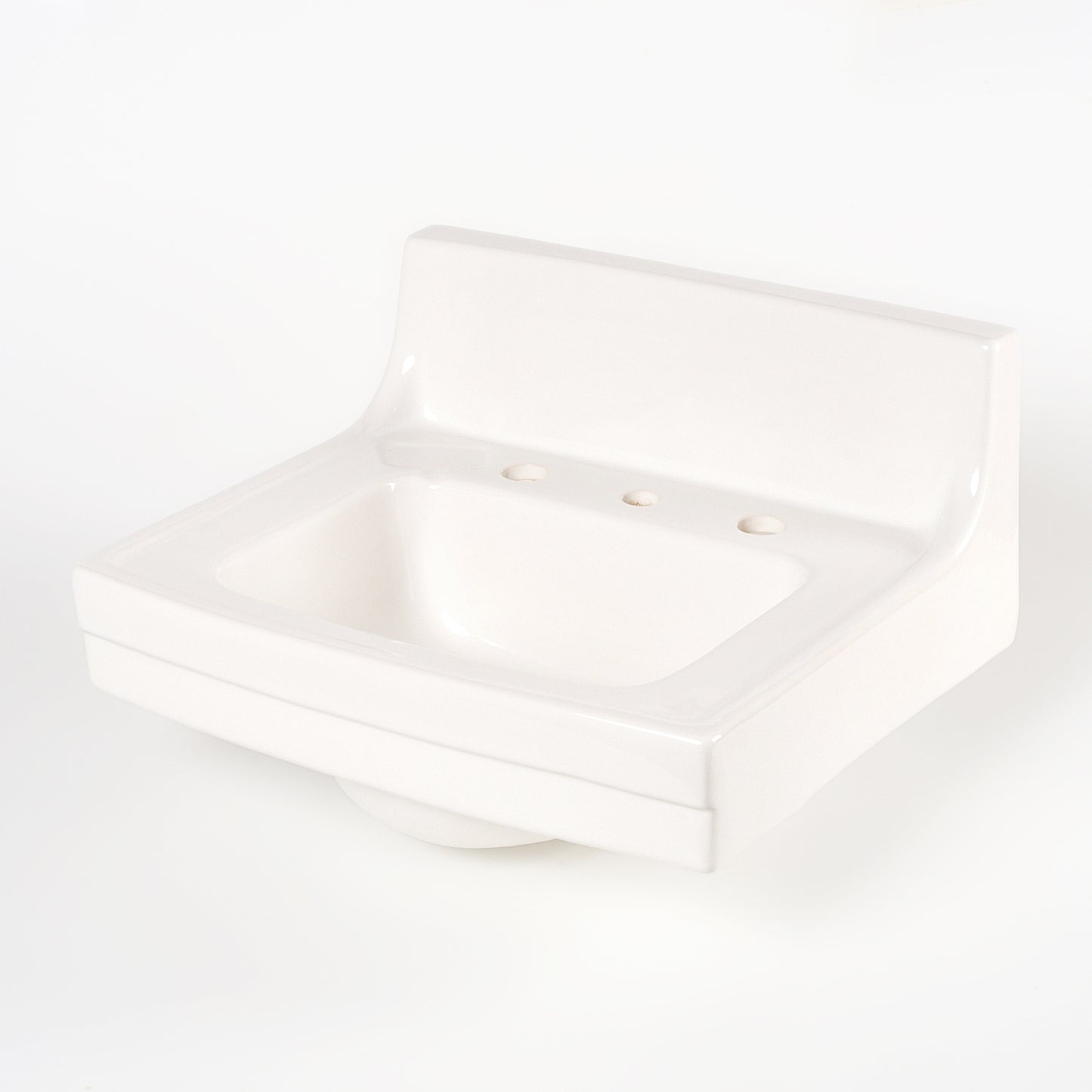 1970s Vintage U/R Vitreous China White 8" Centers Sink