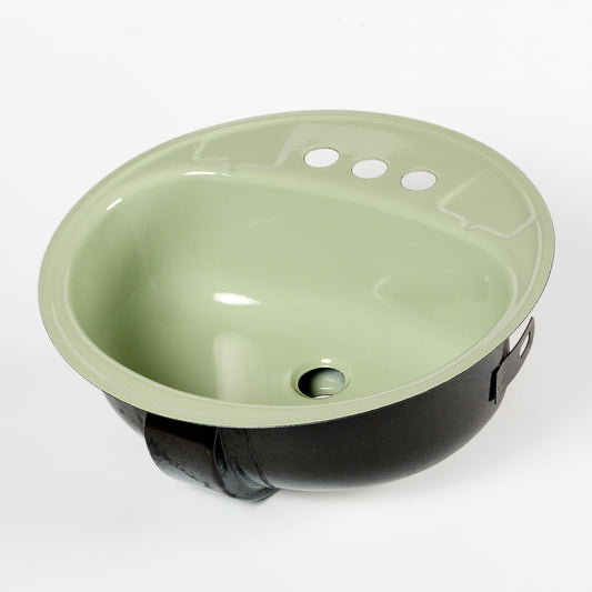 1970s Vintage Metal Peerless Bayberry 4" Centers Sink
