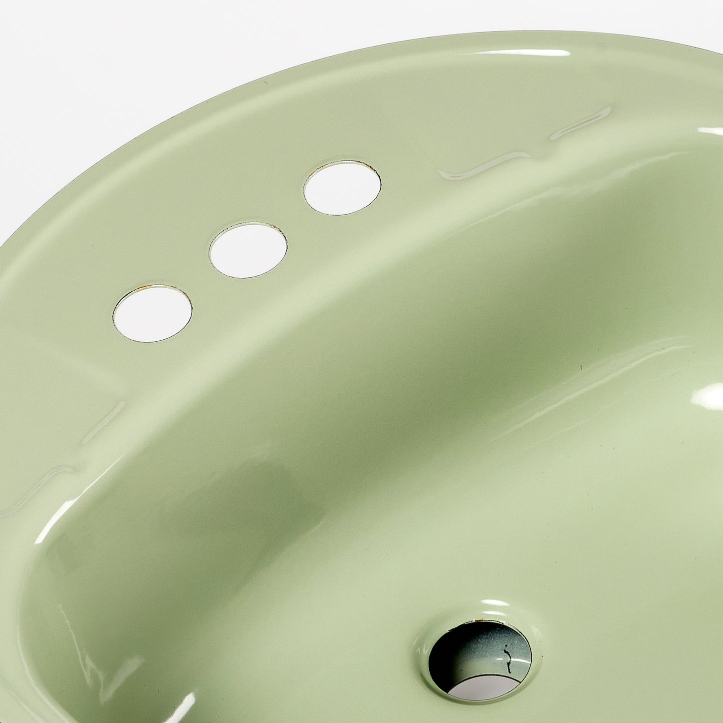 1970s Vintage Metal Peerless Bayberry 4" Centers Sink
