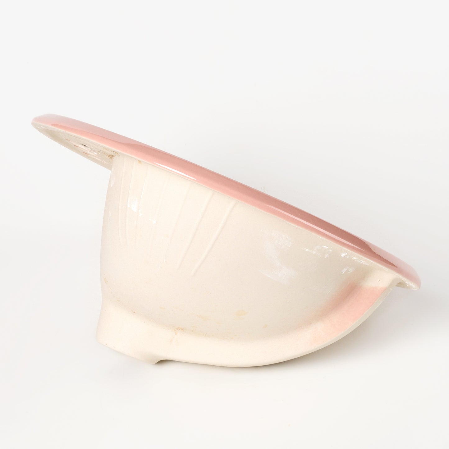 1990s Vintage Gerber Vitreous China Oval  #19 English Rose 4" Centers Sink