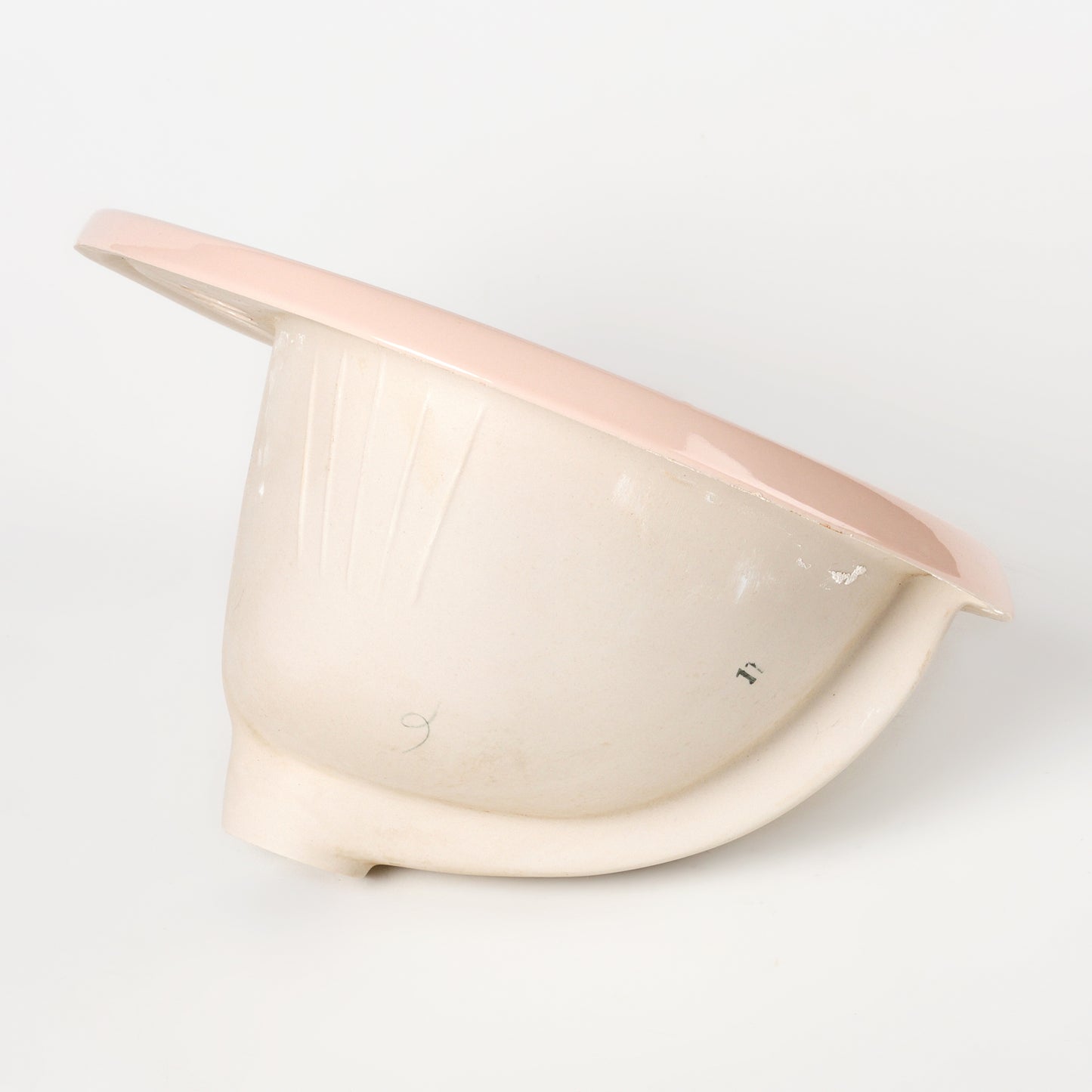 1980s Vintage Gerber Vitreous China Oval  #11 Pink 4" Centers Sink