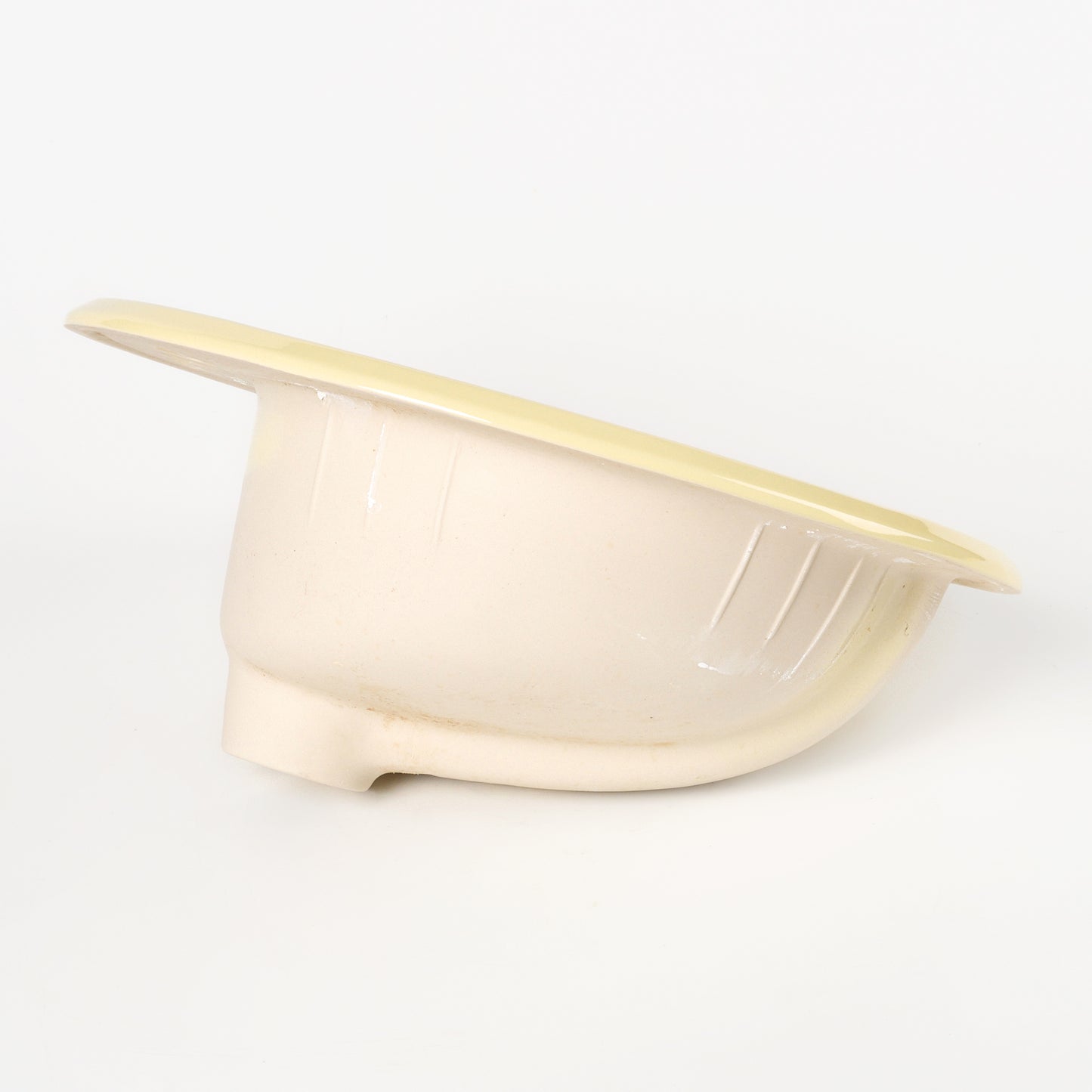 1990s Vintage Gerber Vitreous China Yellow 4" Centers Sink