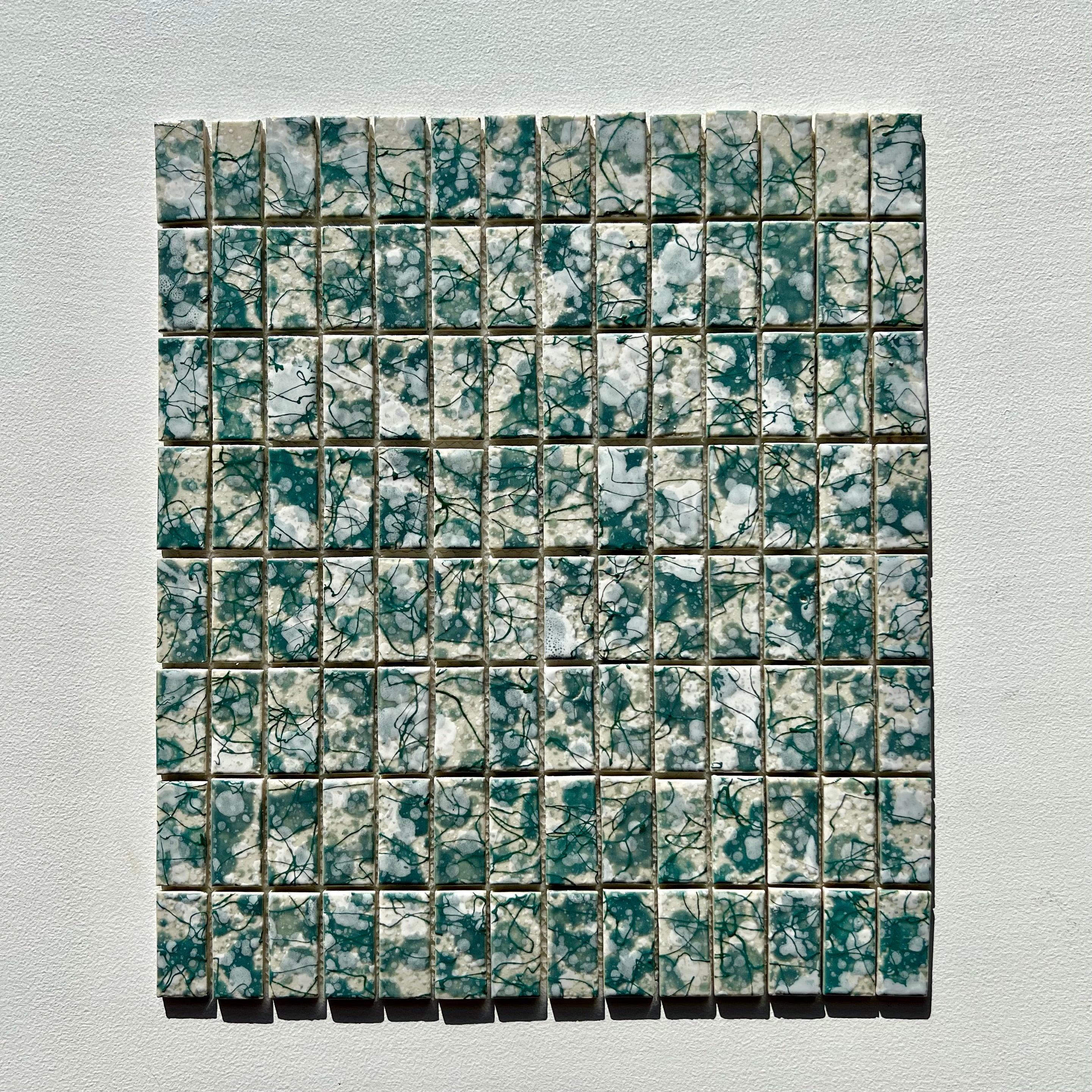 1950s Seafoam Drip Painting Splatter Style Wall Tile, 15 Sq Ft Lot - 1 ...