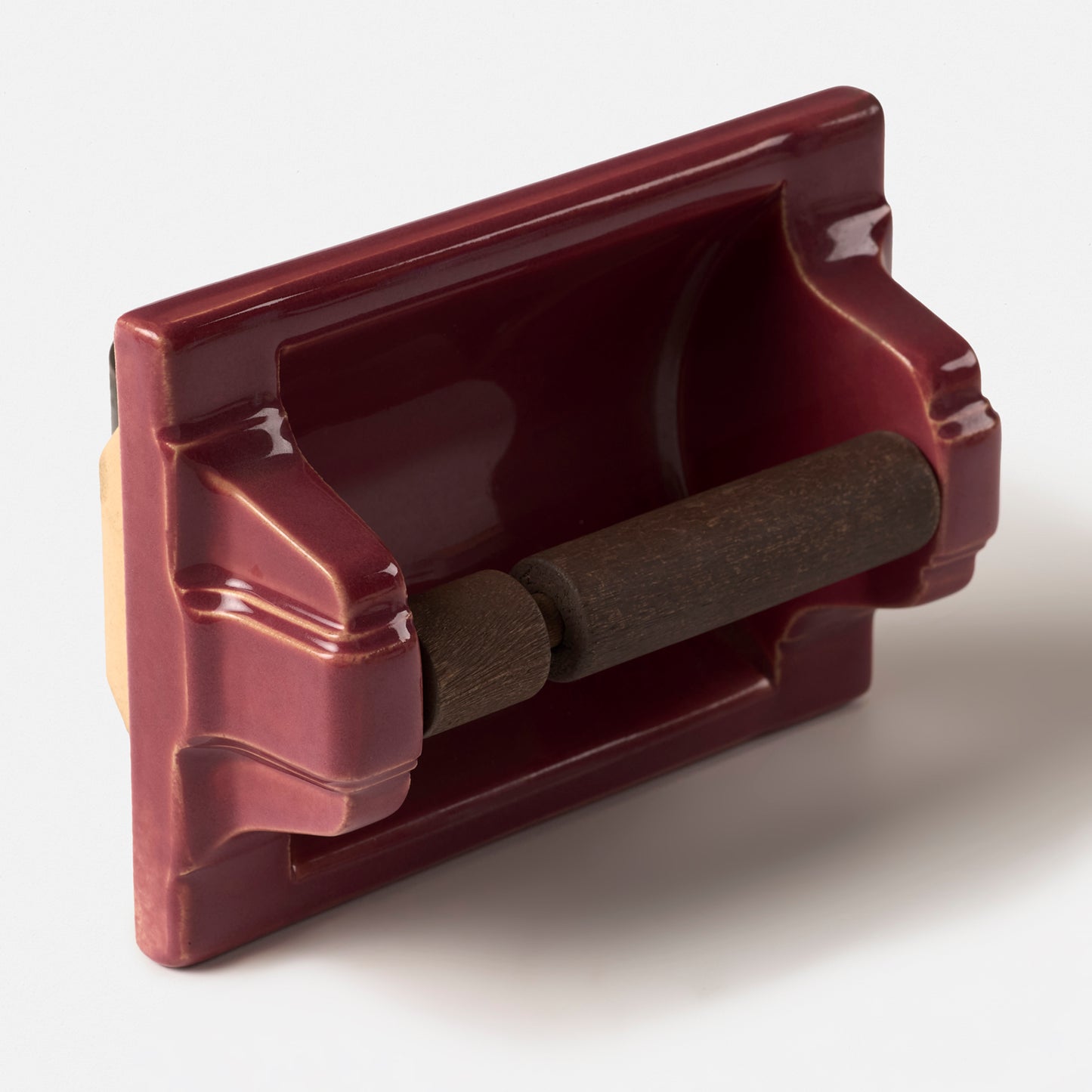 Classic 1940s Burgundy Bathroom Accessories Full Set