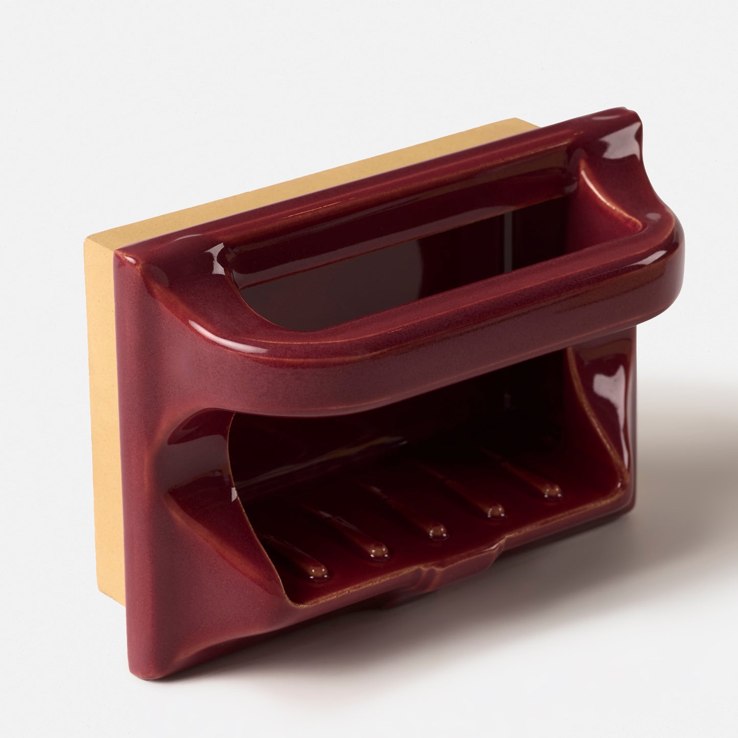 Classic 1940s Burgundy Bathroom Accessories Full Set