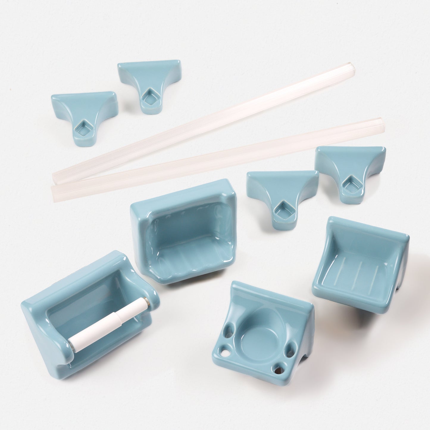 Classic 1950s 309 Clair De Lune Bathroom Accessories Full Set